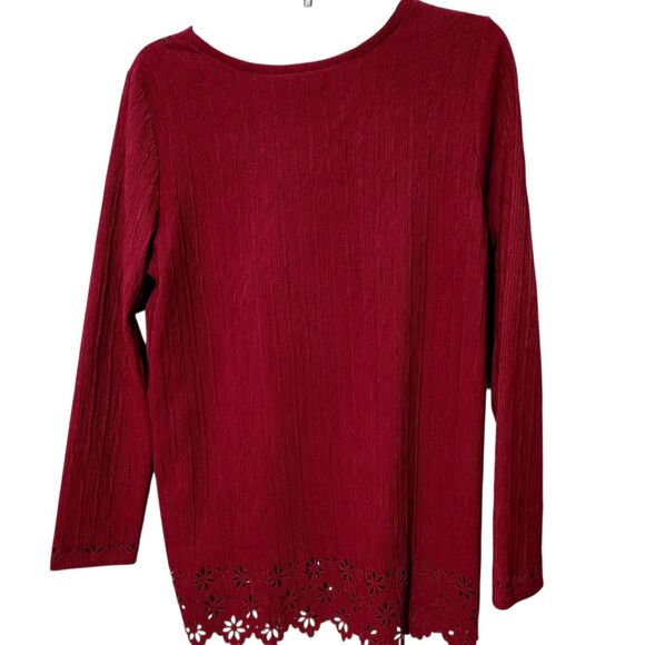 Carole Little Tunic Top Size 8 Red Color - Picture 5 of 10